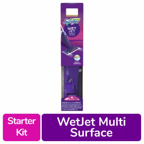 Swiffer WetJet Hardwood and Floor Spray Mop All-In-One Mopping Cleaner Starter Kit Perspective: front