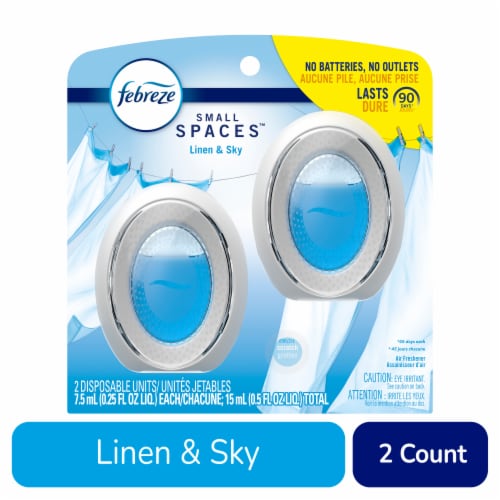 Febreze Linen & Sky Small Spaces Air Freshener, 2 pk / 0.25 oz - City Market