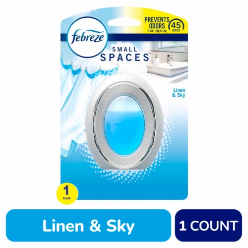 Febreze Linen & Sky Odor-Eliminating SMALL SPACES Air Freshener Perspective: front