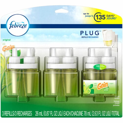 Febreze Triple Plug Refill Gain Original Scent Refill Perspective: front