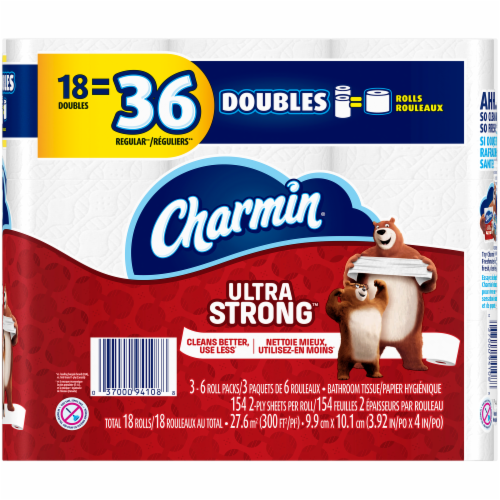 Charmin Ultra Strong Double Roll Bath Tissue Perspective: front