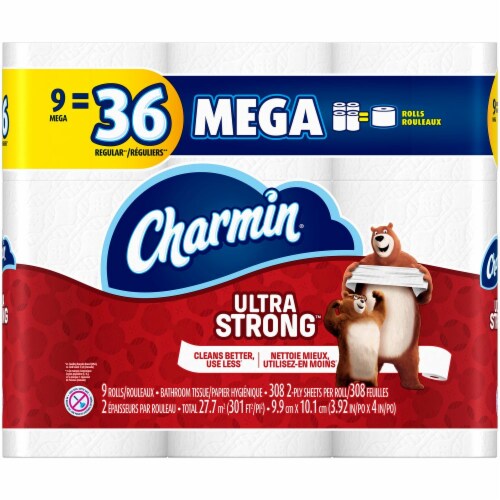 Charmin Ultra Strong Mega Roll Bath Tissue Perspective: front