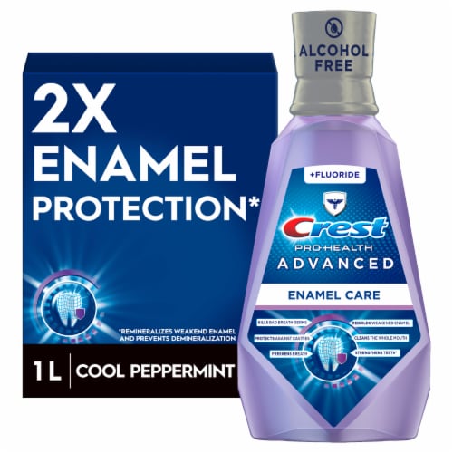 Crest Enamel Care Pro-Health Alcohol Free Advanced Mouthwash Perspective: front
