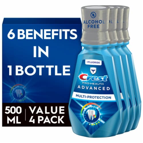 Crest Pro Health Advanced Alcohol Free Mouthwash Extra Deep Clean Fresh Mint Perspective: front
