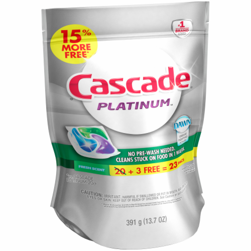 Cascade Platinum Fresh Scent Action Pacs Perspective: front