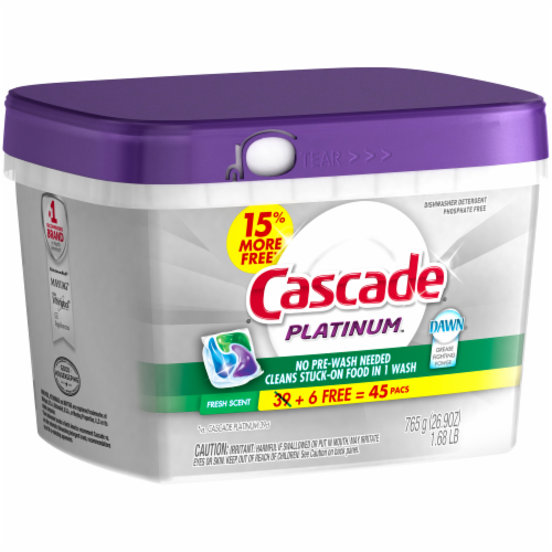 Cascade Platinum Fresh Scent Action Pacs Perspective: front