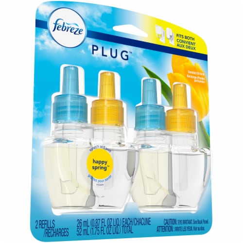 Febreze Plug Happy Spring Scented Oil Refills Perspective: front