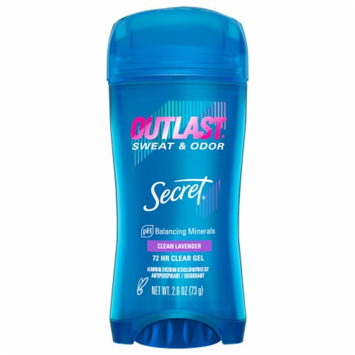 Secret® Outlast Clean Lavender Clear Gel Antiperspirant Deodorant Perspective: front
