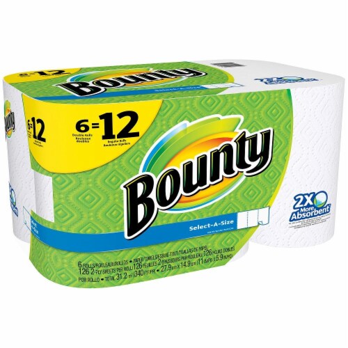 Bounty Select-A-Size Double Roll Paper Towels Perspective: front