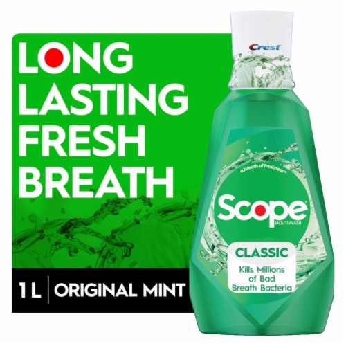 Crest Scope Original Mint Classic Mouthwash Perspective: front