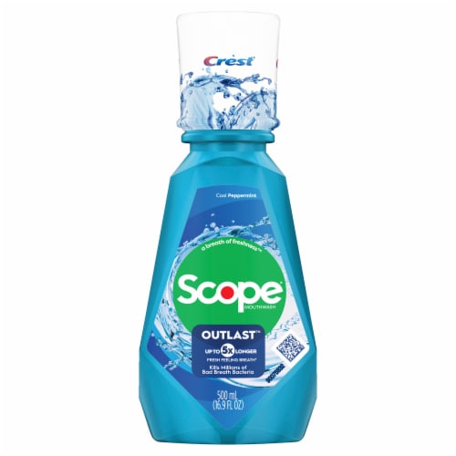 Crest Scope Cool Peppermint Outlast Mouthwash Perspective: front