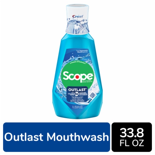 Crest Scope Outlast Cool Peppermint Mouthwash Perspective: front