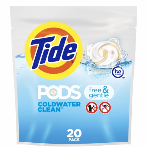Tide PODS Free and Gentle Unscented Liquid Laundry Detergent Soap Pacs