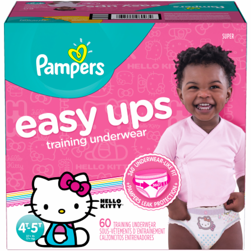 Pampers Easy Ups Hello Kitty Training Pants Size 4T–5T, 60 ct - Kroger