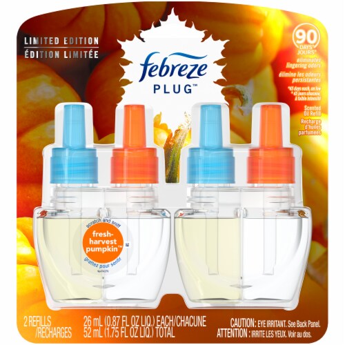 Febreze Plug Fresh Harvest Pumpkin Scent Refills Perspective: front