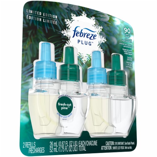 Febreze Plug Fresh Cut Pine Scented Oil Refills Perspective: front