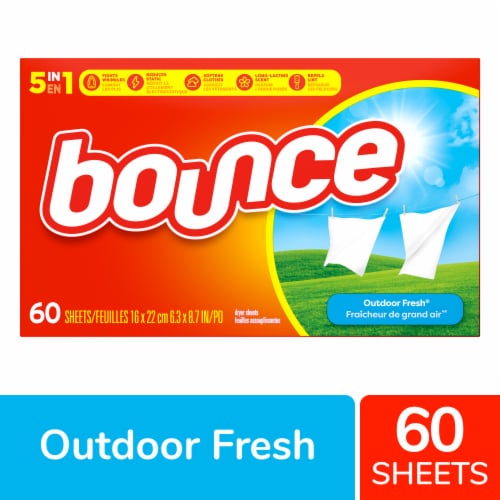 Bounce Outdoor Fresh Dryer Sheets Perspective: front