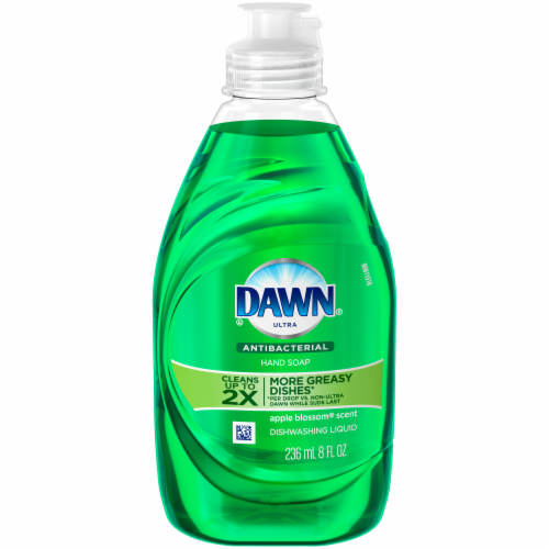 Dawn Ultra Antibacterial Apple Blossom Dishwash Detergent Perspective: front
