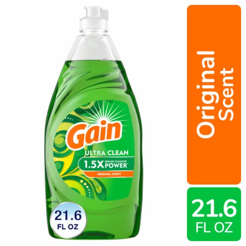Gain Ultra, Original Scent Liquid Dish Soap Perspective: front