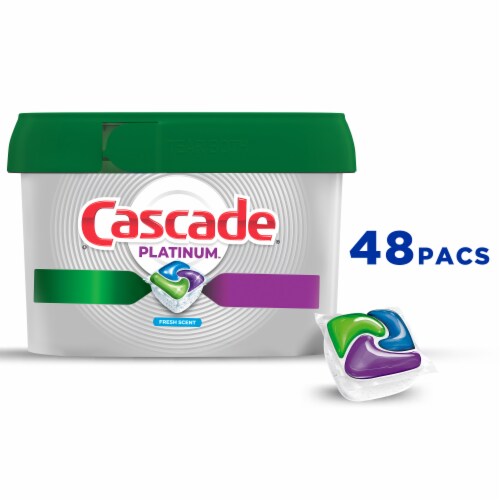 Cascade Platinum ActionPacs Dishwasher Detergent Pods, Fresh Scent, 36-Ct.  Tub