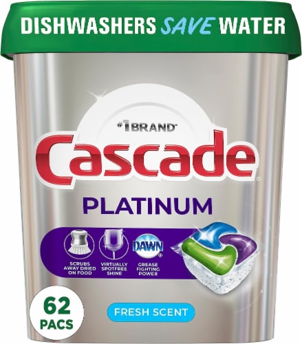 Cascade Platinum ActionPacs Fresh Scent Dishwasher Detergent Perspective: front
