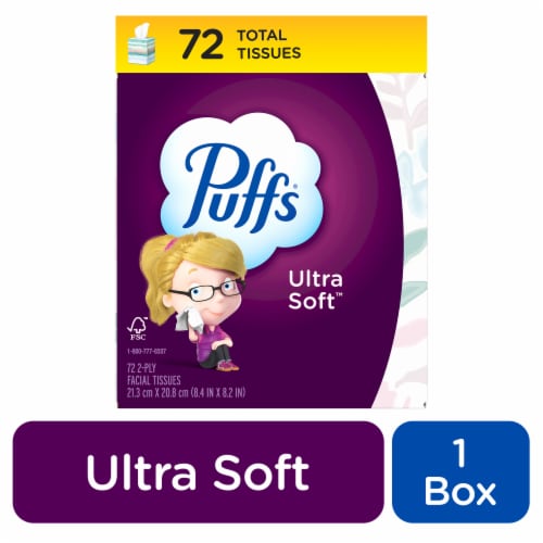 Puffs Ultra Soft Mega Cube Facial Tissues Perspective: front