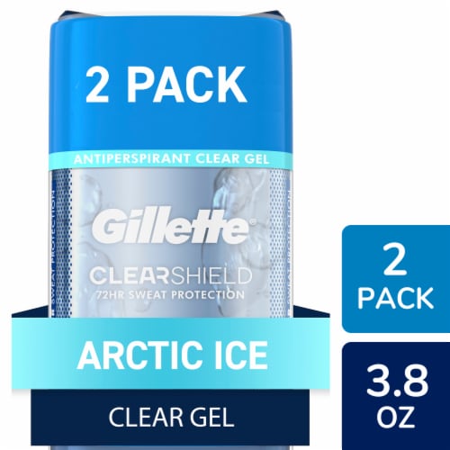 Gillette for Men Antiperspirant Deodorant Clear Gel Artic Ice Scent 2-Pack Perspective: front