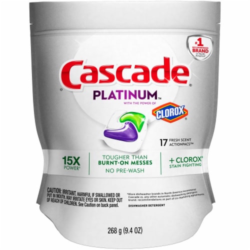 Cascade Platinum Fresh Scent Action Pacs Dishwasher Detergent Perspective: front