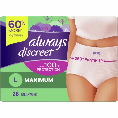 Always Discreet for Sensitive Skin Fragrance Free Large Underwear, 24 ct -  Metro Market