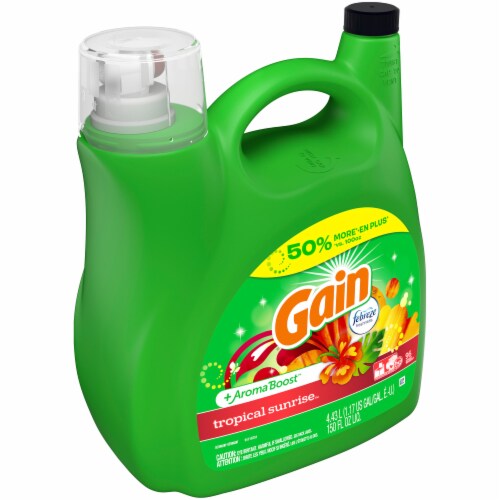 Gain Tropical Sunrise Aroma Boost Liquid Laundry Detergent Perspective: front
