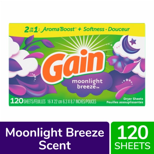 Gain Moonlight Breeze Dryer Sheets Perspective: front