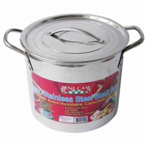 Choice 8 Qt. Standard Weight Aluminum Stock Pot with Cover