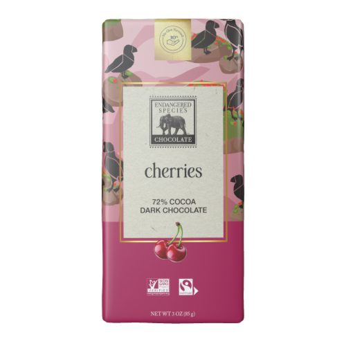 Endangered Species Vibrant Cherries & Dark Chocolate Bar, 3 oz - Gerbes  Super Markets