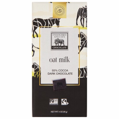 Endangered Species Oat Milk with Dark Chocolate Bar Perspective: front