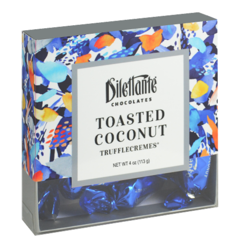 Dilettante Chocolates Toasted Coconut TruffleCremes Perspective: front