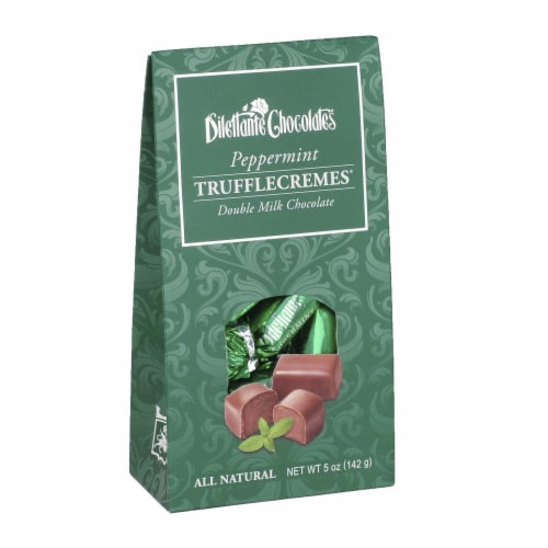 Dilettante Chocolates Peppermint Double Milk Chocolate Truffle Creams Perspective: front