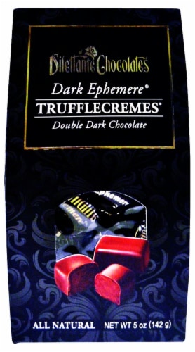 Dilettante Chocolates Dark Ephemere Truffle Cremes Double Dark Chocolate Perspective: front