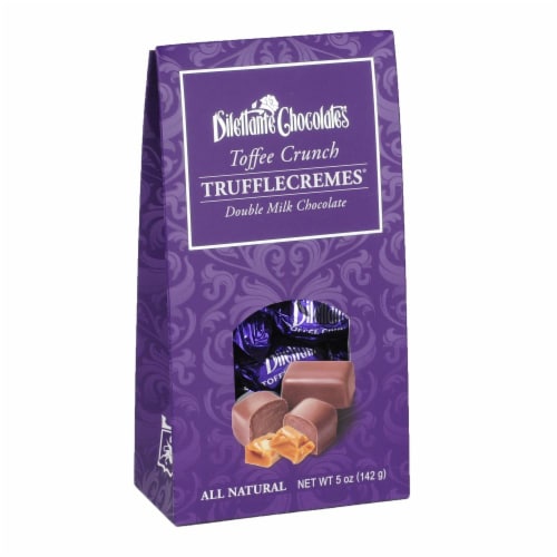 Dilettante Chocolates Toffee Crunch Double Milk Chocolate Truffle Cremes Perspective: front