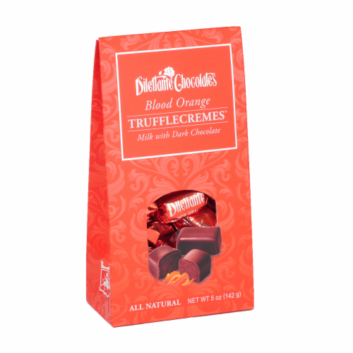 Dilettante Chocolates Blood Orange Truffle Cremes Perspective: front