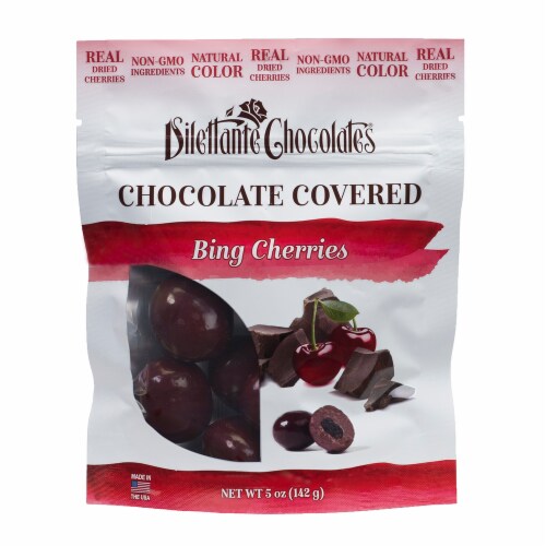 Dilettante Chocolates Cherries in Premium Milk Chocolate Perspective: front