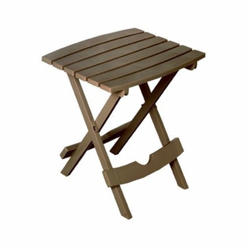 Adams Quik-Fold Portobello 15 In. x 17.5 In. Rectangle Resin Folding Side Table Perspective: front