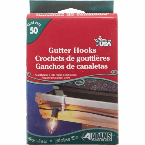 Adams Gutter Hooks - White Perspective: front