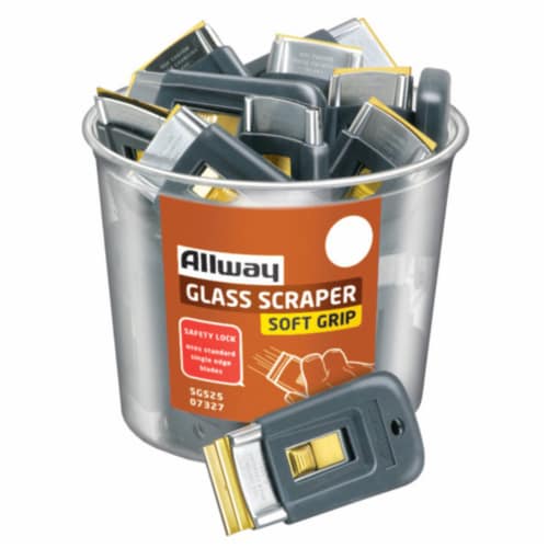Allway Tools Soft Grip Safety Glass Scrapers Perspective: front