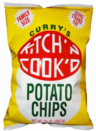 Curry's Kitchen Cook'D Potato Chips Perspective: front
