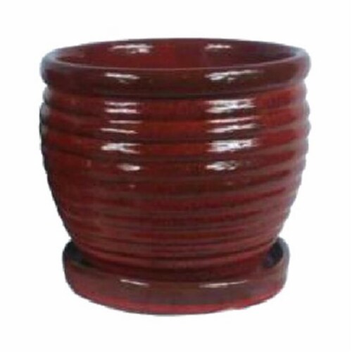 Trendspot 227343 9 in. Red Honey Planter Perspective: front