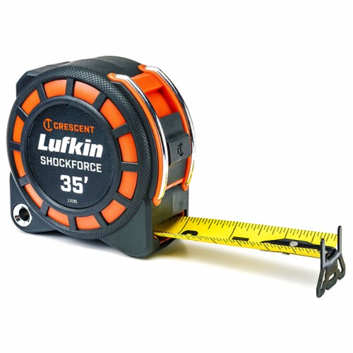 Crescent L1135 Lufkin 1-3/16in x 35ft Shockforce Dual Sided Tape Measure Perspective: front
