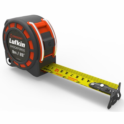 Crescent L1125CME Lufkin 1-3/16in x [8m / 26ft] Shockforce Dual Sided Tape  Measure, 1 each - Metro Market