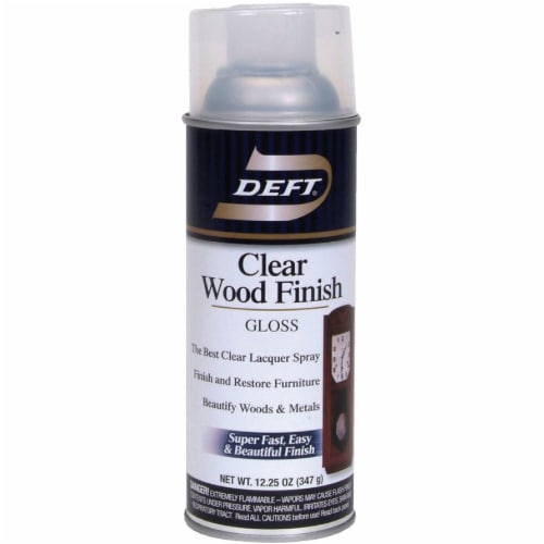 Deft® Clear Gloss Oil-Based Wood Finish Lacquer Spray Perspective: front
