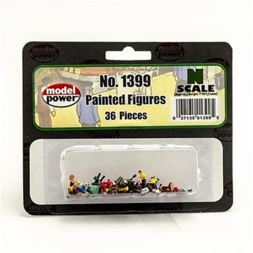 Model Power MDP1399 36 Piece N Scale Painted Figures Perspective: front