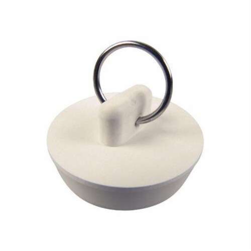 Danco 9D00080226 1.37 in. Rubber Drain Stopper  White Perspective: front
